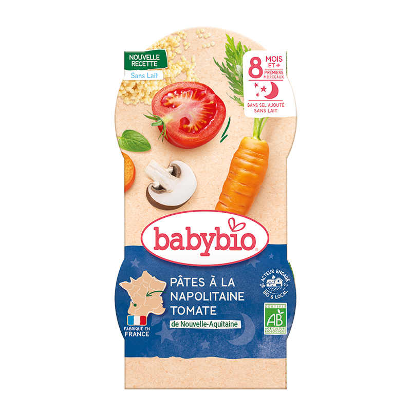 Bol bonne nuit pâtes napolitaines 2*200G Dès 8mois – BabyBio
