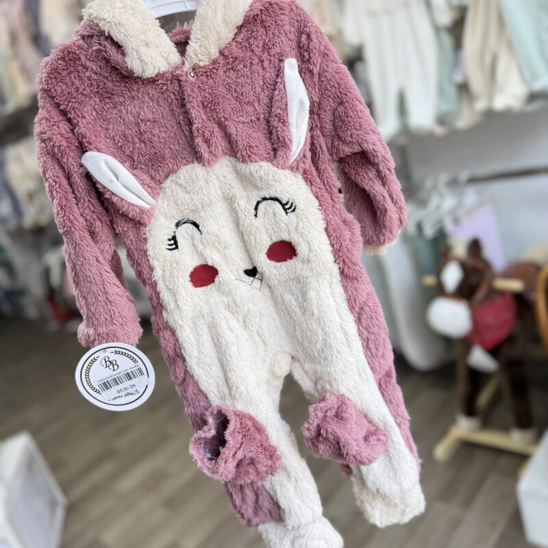 De feuilles Grenouillères à Capuche 12mois