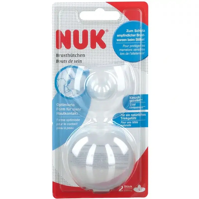 Nuk Lot de 2 Bouts de sein Taille L – avec boîte protectrice