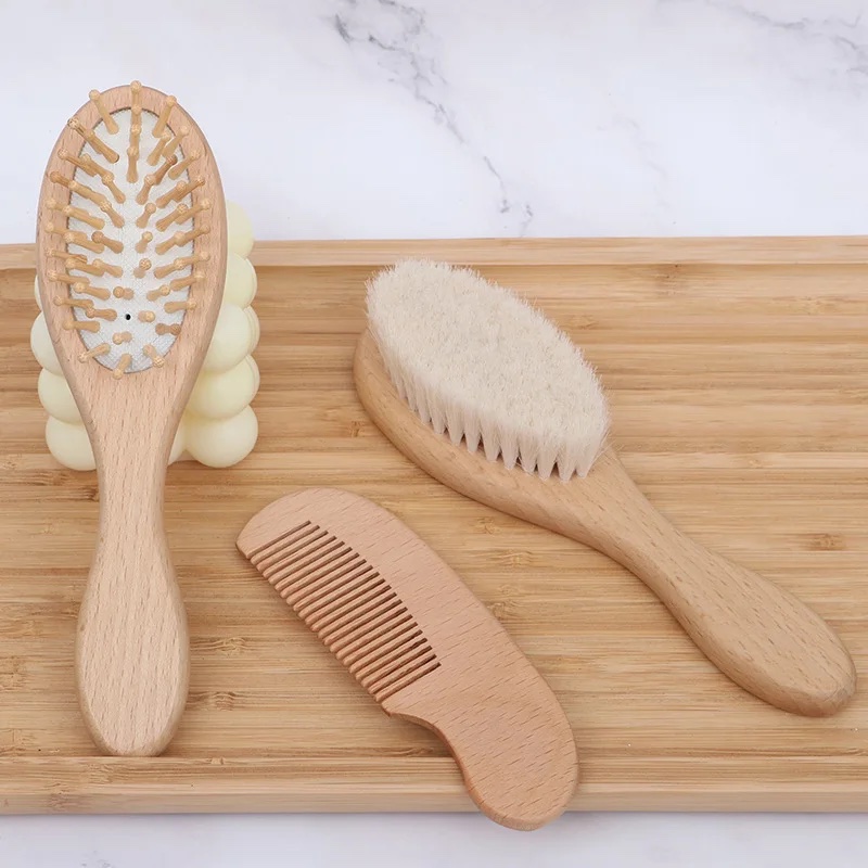 Brosse cheveux bebe Poils naturelle doux Premium