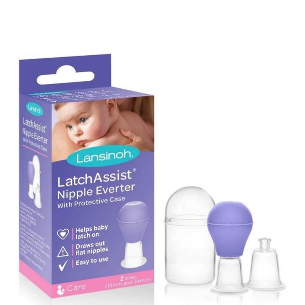 Lansinoh poire mamelon avec 2 tailles de bride et étui de protection pour l'allaitement