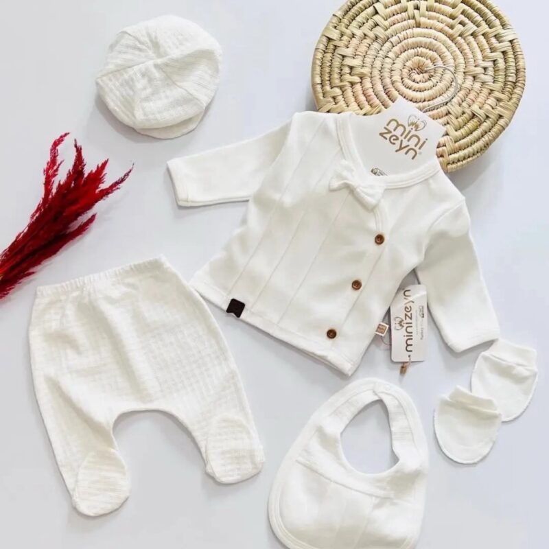 Mini zeyn ensemble naissance 5pcs en coton ☁️