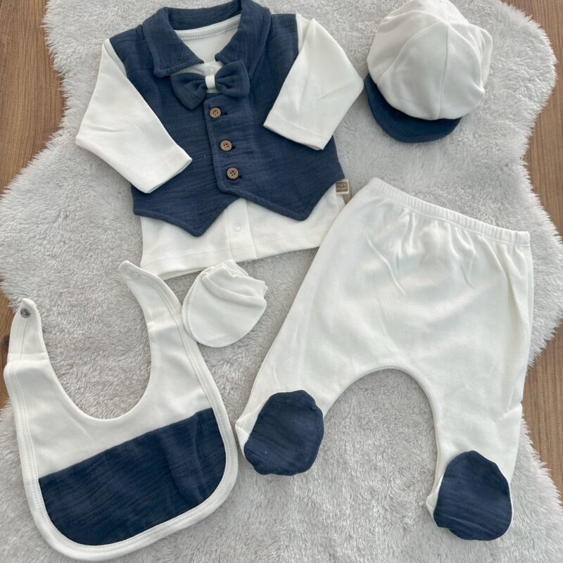 Mini zeyn ensemble naissance 5pcs en coton