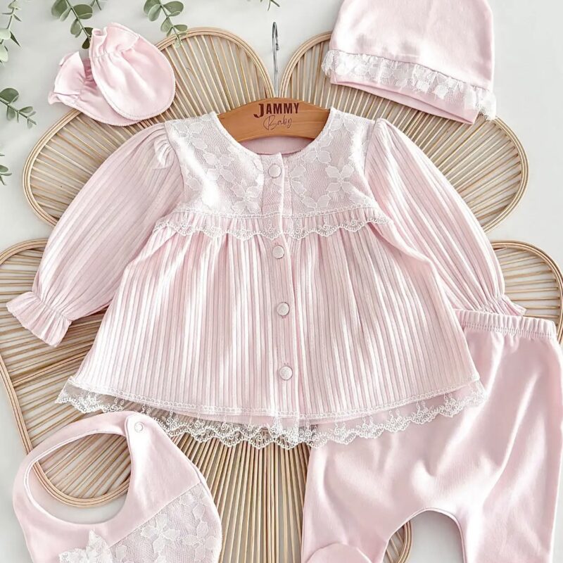 Mini zeyn ensemble naissance fille 5pcs