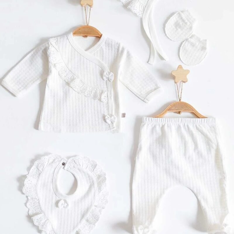 Mini zeyn ensemble naissance fille 5pcs