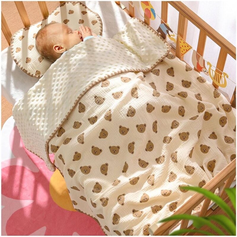 Couverture bébé motif ours 🐻