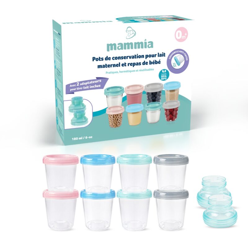 Mammia pots de conservation pour lait maternelle et repas