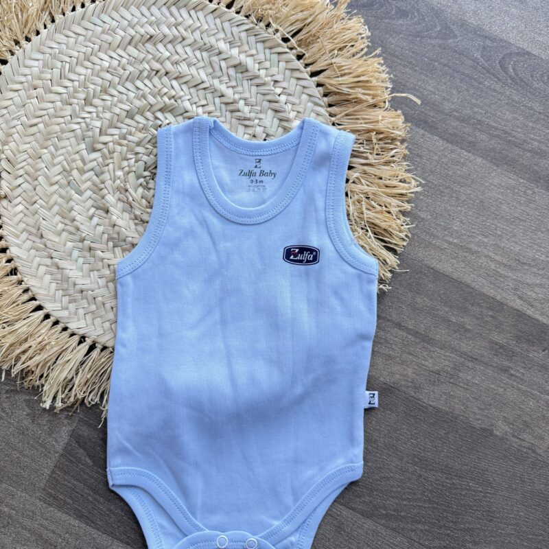 Zulfa sous vêtements en coton sans manche - Bleu