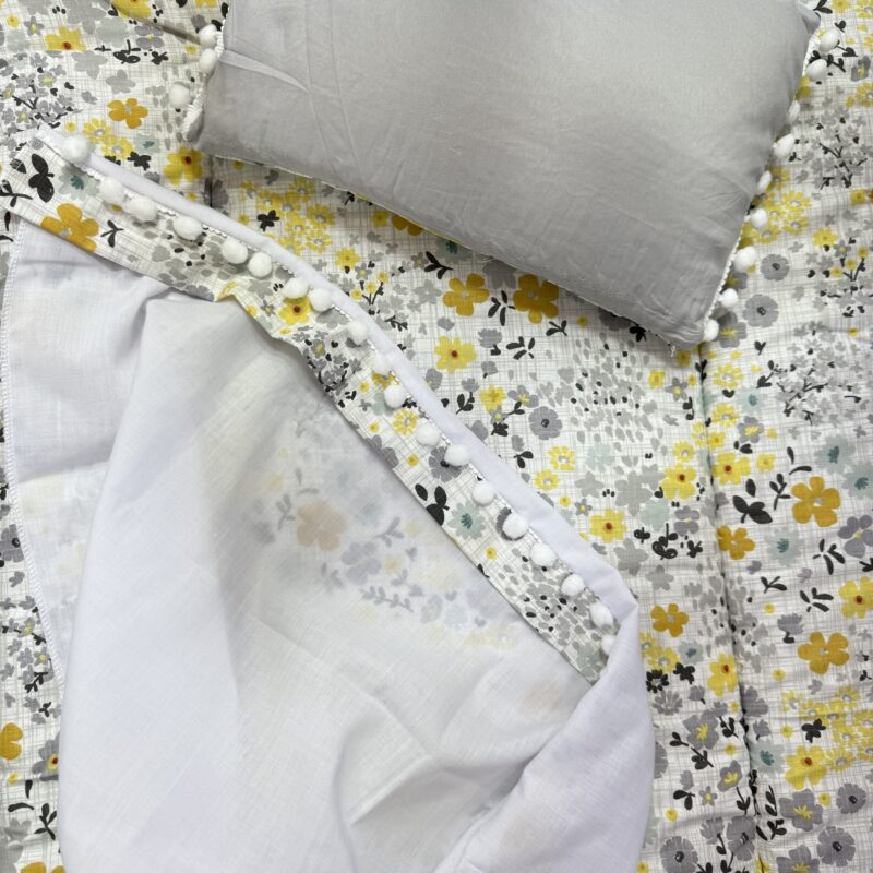 Set parure de lit 3 pièces - Floral (120x60)