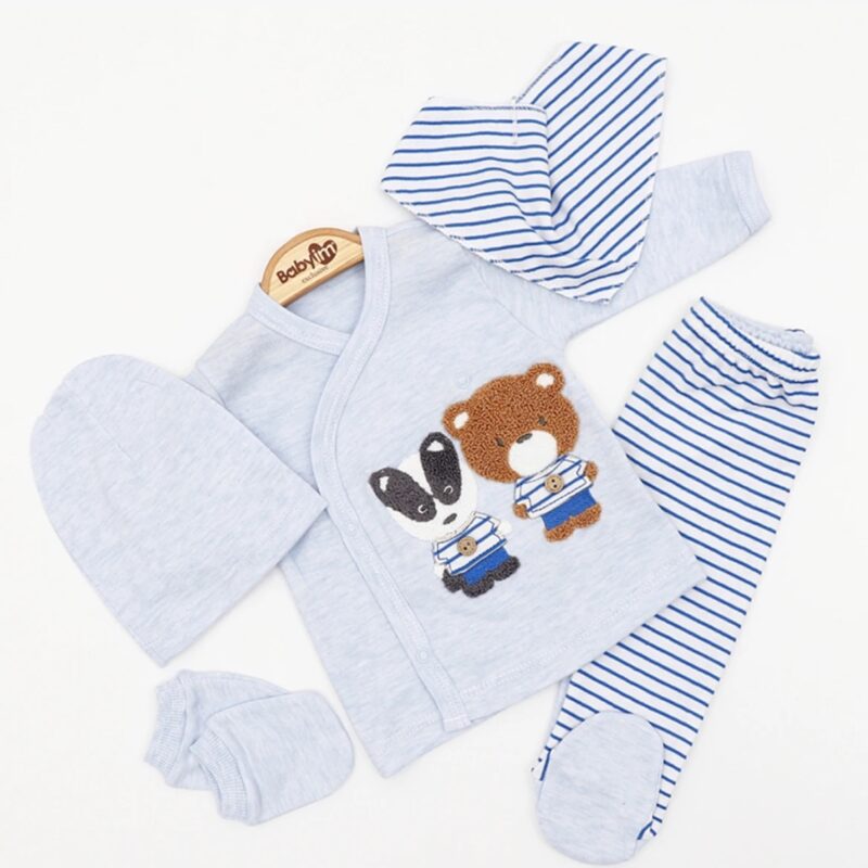 Babyim ensemble 5pcs coton 0-3mois-GARÇON