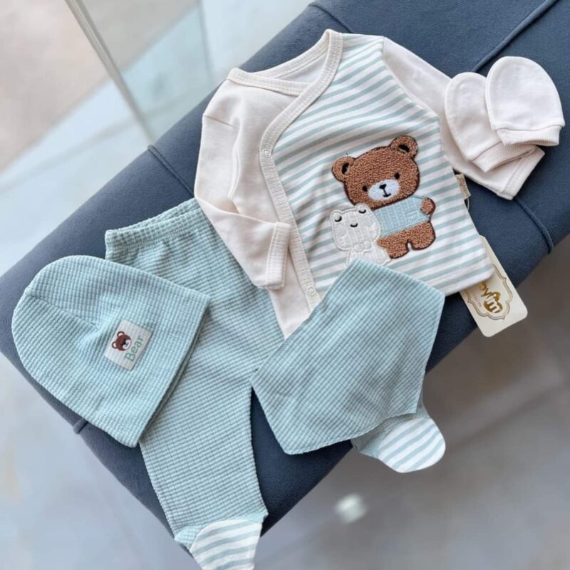 Babyim Ensemble 5pcs ours 🐻 Coton 0-3mois