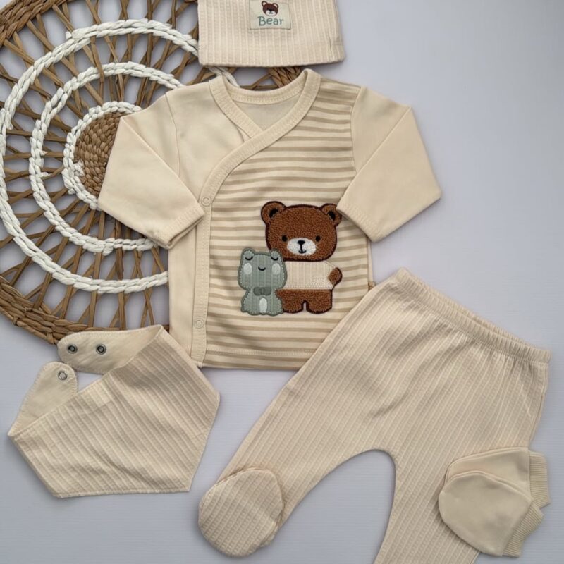 Babyim ensemble 5pc coton 0-3mois ours 🐻
